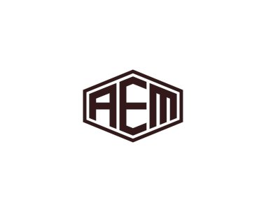 AEM logo tasarım vektör şablonu. AEM