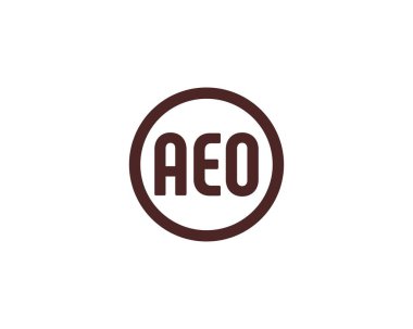 AEO Logo tasarım vektör şablonu. AEO