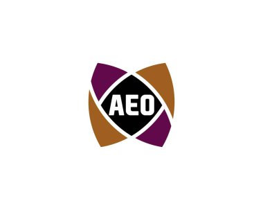 AEO Logo tasarım vektör şablonu. AEO