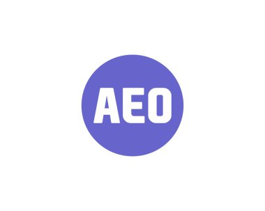 AEO Logo tasarım vektör şablonu. AEO