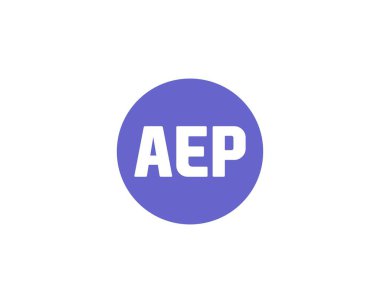 AEP logo tasarım vektör şablonu. AEP