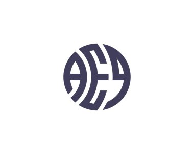 AEQ logo tasarım vektör şablonu. AEQ