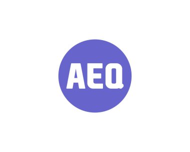 AEQ logo tasarım vektör şablonu. AEQ