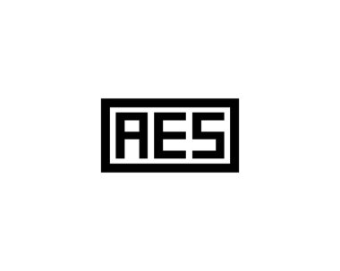 AES logo tasarım vektör şablonu. AES