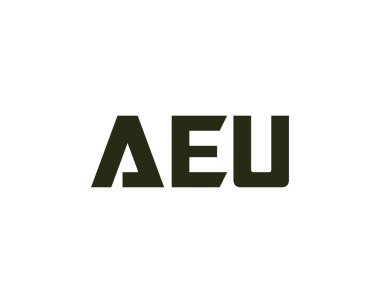 AEU logo tasarım vektör şablonu. AEU
