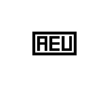 AEU logo tasarım vektör şablonu. AEU