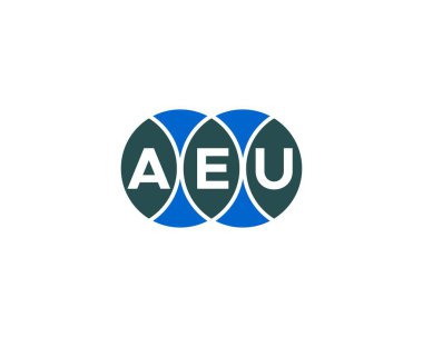 AEU logo tasarım vektör şablonu. AEU