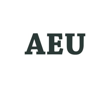 AEU logo tasarım vektör şablonu. AEU