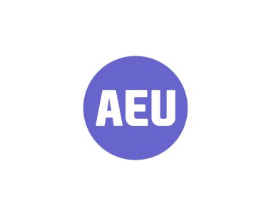 AEU logo tasarım vektör şablonu. AEU