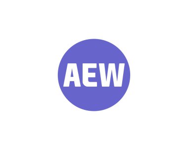 AEW logo tasarım vektör şablonu. AEW