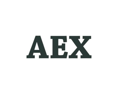 AEX Logo tasarım vektör şablonu. AEX