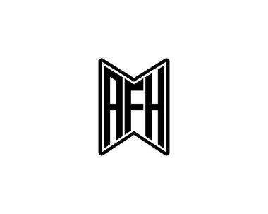 AFH logo tasarım vektör şablonu. AFH