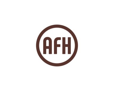 AFH logo tasarım vektör şablonu. AFH