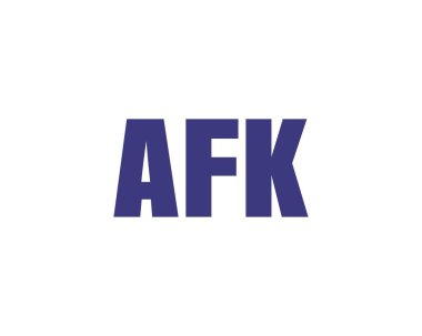 AFK logo tasarım vektör şablonu. AFK
