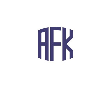 AFK logo tasarım vektör şablonu. AFK