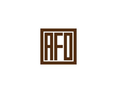 AFO logo tasarım vektör şablonu. AFO