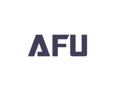 AFU logo tasarım vektör şablonu. AFU