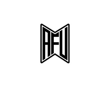 AFU logo tasarım vektör şablonu. AFU