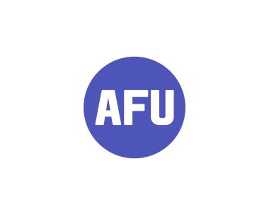 AFU logo tasarım vektör şablonu. AFU