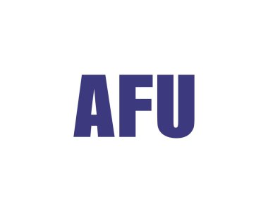 AFU logo tasarım vektör şablonu. AFU