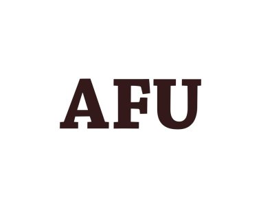 AFU logo tasarım vektör şablonu. AFU
