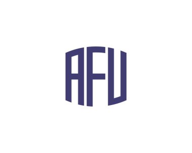 AFU logo tasarım vektör şablonu. AFU