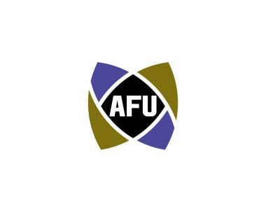 AFU logo tasarım vektör şablonu. AFU
