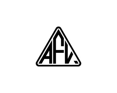 AFV Logo tasarım vektör şablonu. AFV