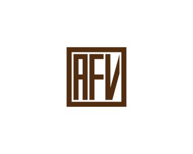 AFV Logo tasarım vektör şablonu. AFV