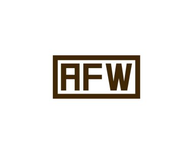 AFW Logo tasarım vektör şablonu. AFW