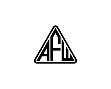 AFW Logo tasarım vektör şablonu. AFW
