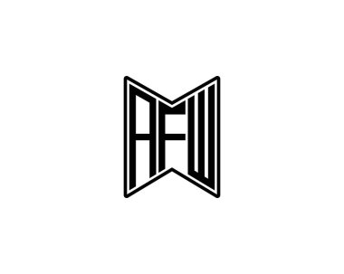 AFW Logo tasarım vektör şablonu. AFW