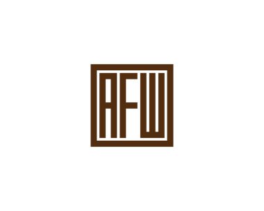 AFW Logo tasarım vektör şablonu. AFW