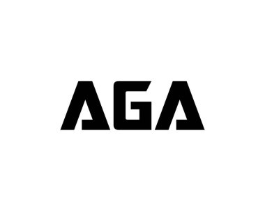 AGA logo tasarım vektör şablonu. AGA