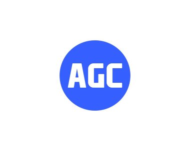 AGC Logo tasarım vektör şablonu. AGC
