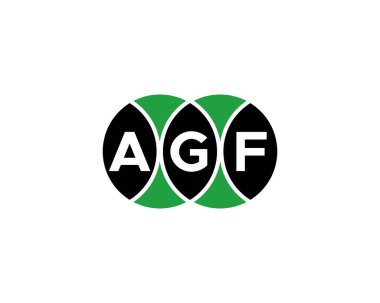 AGF logo tasarım vektör şablonu. AGF