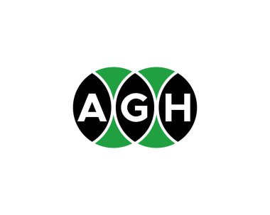 AGH logo tasarım vektör şablonu. AGH