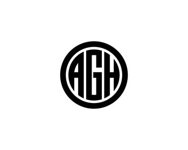 AGH logo tasarım vektör şablonu. AGH