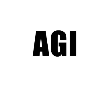 AGI logo tasarım vektör şablonu. AGI