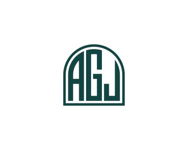 AGJ logo tasarım vektör şablonu. AGJ
