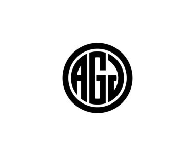 AGJ logo tasarım vektör şablonu. AGJ