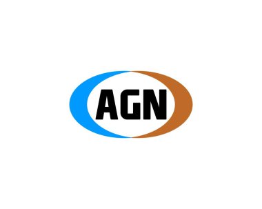 AGN logo tasarım vektör şablonu. AGN