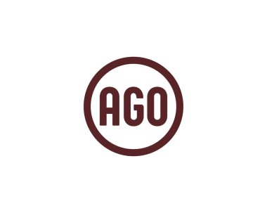 AGO logo tasarım vektör şablonu. İKİ