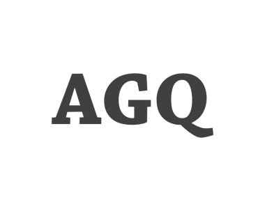AGQ logo tasarım vektör şablonu. AGQ
