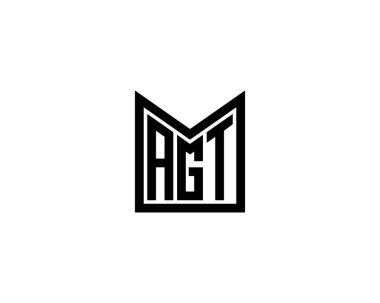 AGT Logo tasarım vektör şablonu. AGT