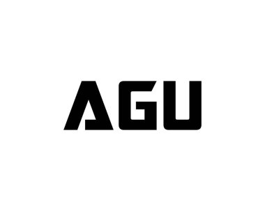 AGU logo tasarım vektör şablonu. AGU