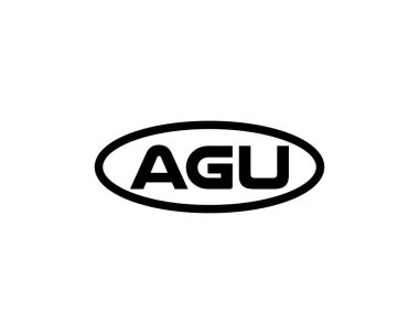 AGU logo tasarım vektör şablonu. AGU