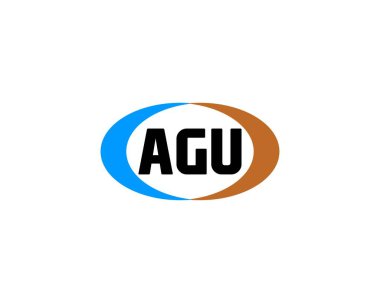 AGU logo tasarım vektör şablonu. AGU
