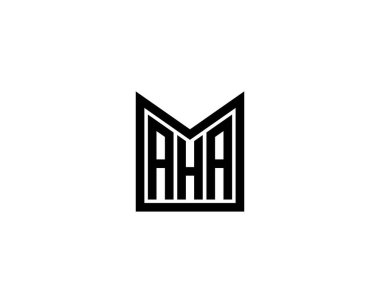 AHA logo tasarım vektör şablonu. AHA