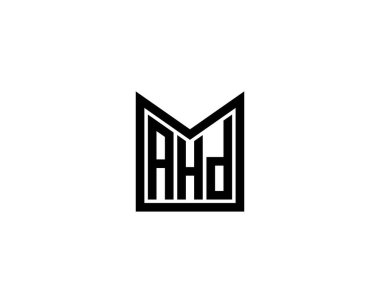 AHD logo tasarım vektör şablonu. AHD